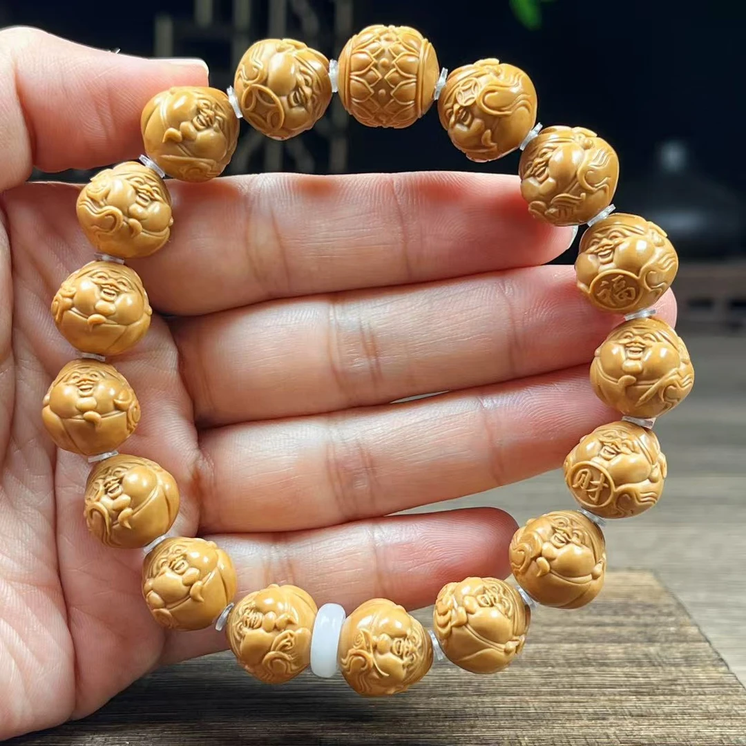 猴头核桃 1.3可爱财神  文玩手串