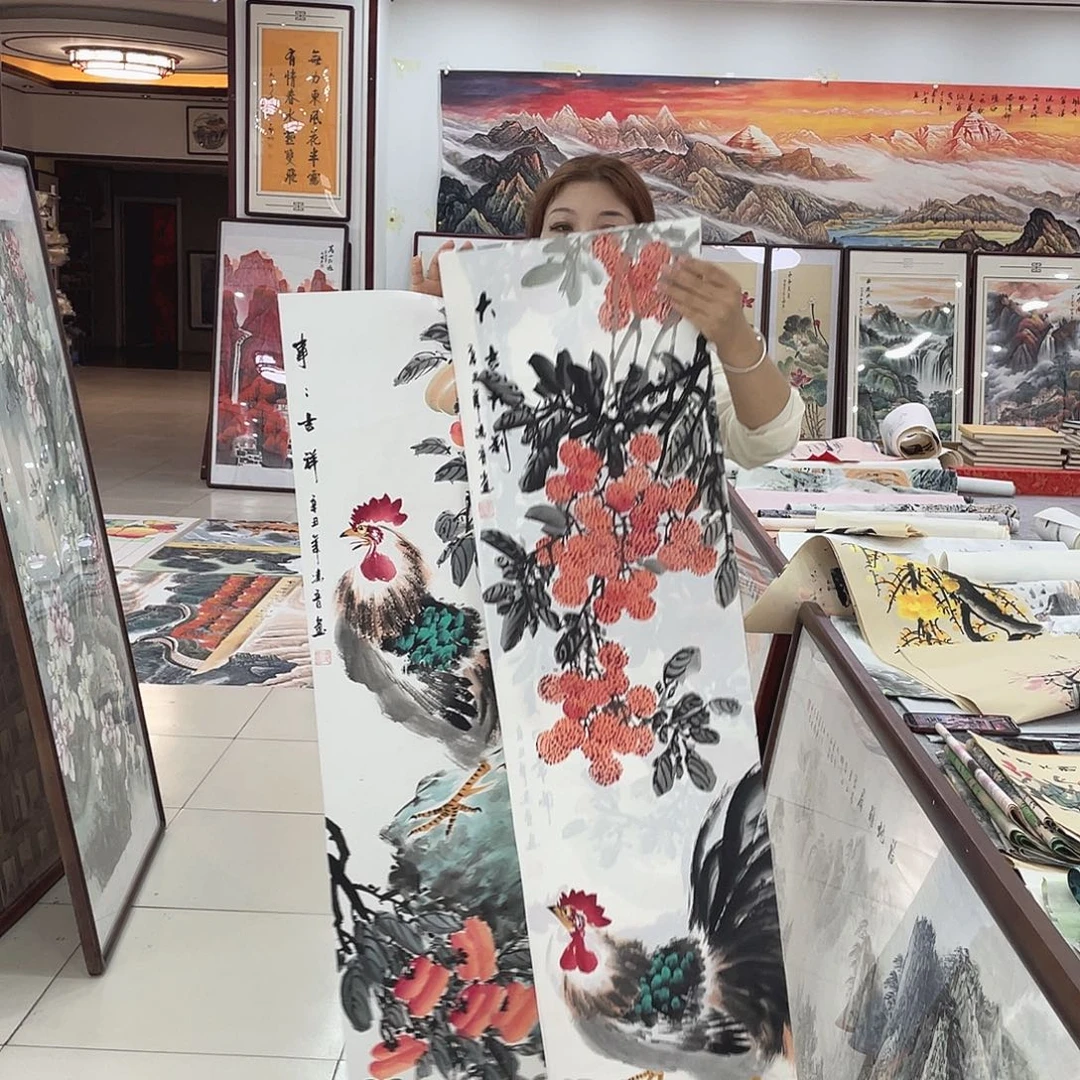 国画纯手绘，微瑕疵