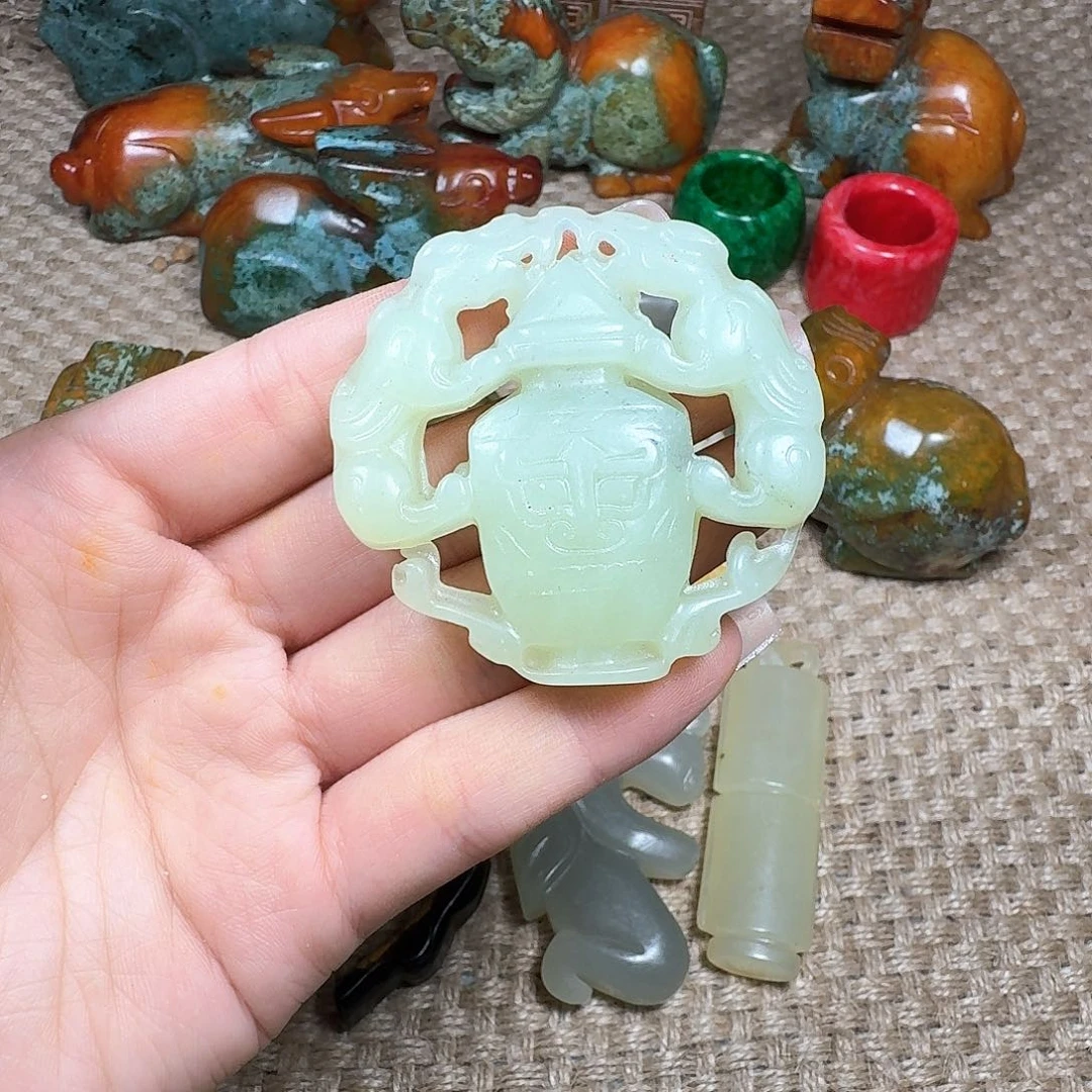 白玉菩提吊坠挂件