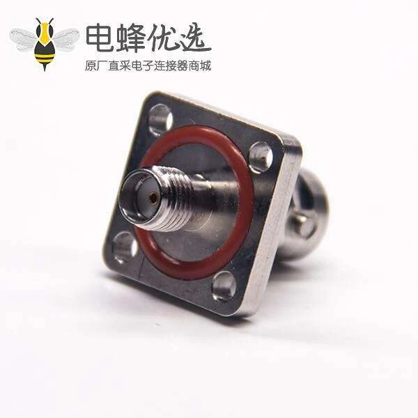 10PCS  SMA母头转BNC母头4空法兰微波转接头