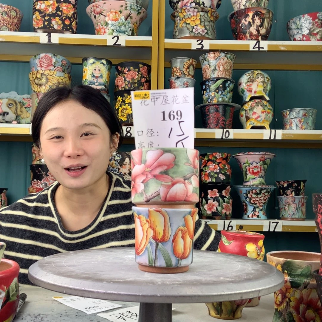 别***娘陶景德镇手工花盆169