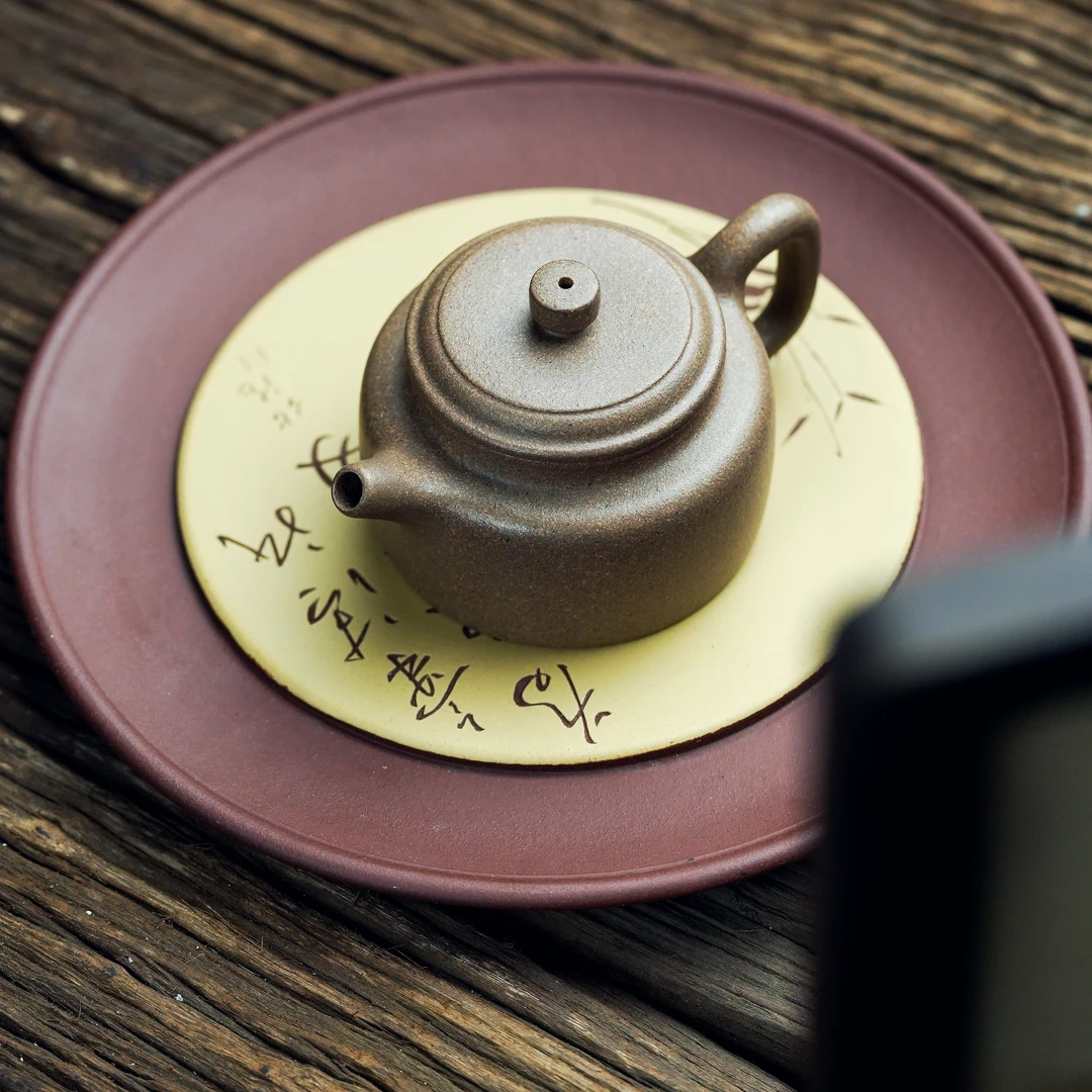 半手制宜兴原矿无添加黄降坡煤气窑烧制德钟壶150cc泡茶壶茶具