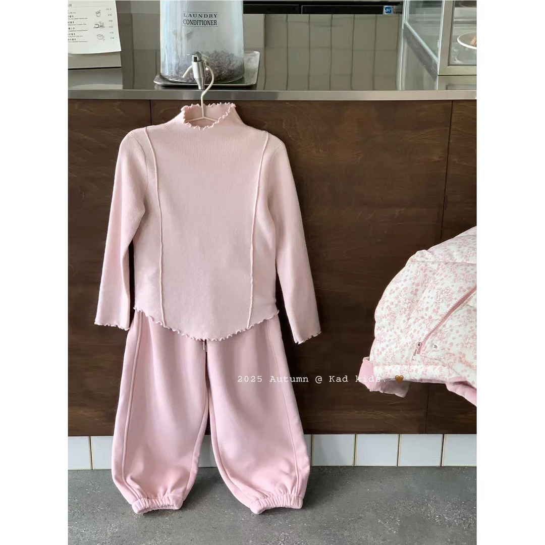 V5209-密边螺纹打底衫+V5250-爱心加绒卫裤