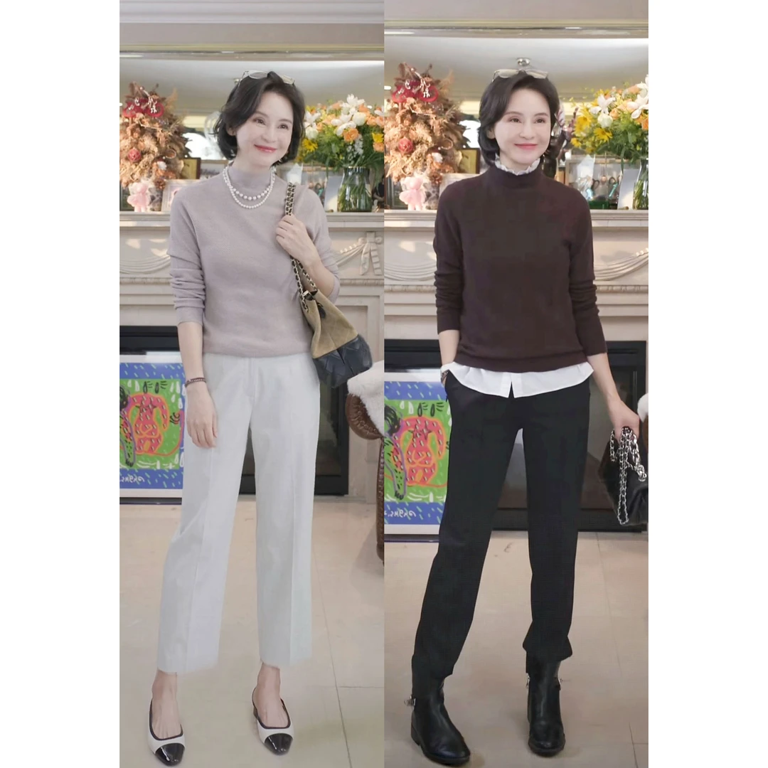 我是摩羯 水波纹半高领 新澳Empire60支美丽诺羊毛秋冬针织衫