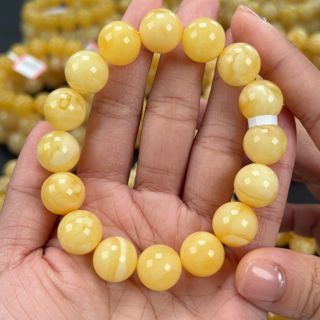 琥珀未镶嵌手链23.2克