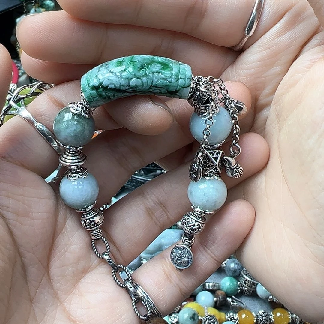 翡翠手链未镶嵌小*