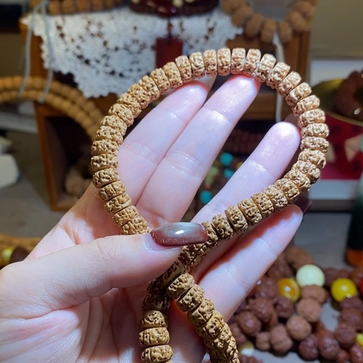 笑****手串金刚菩提105原籽纯血老树王藏切单圈一物