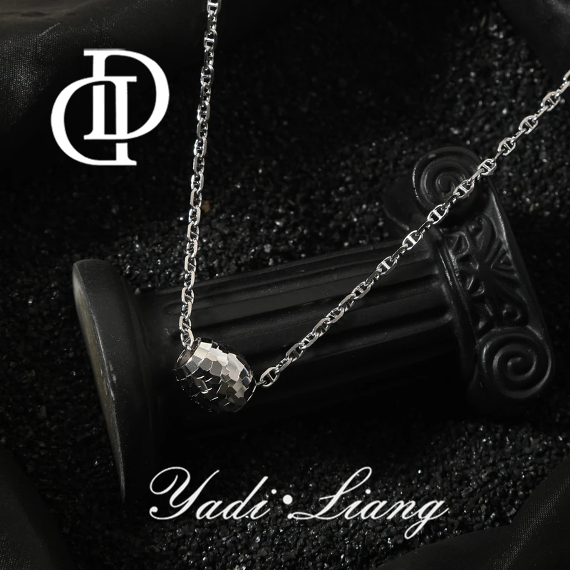 坠链均925银 梁雅帝新品【猪鼻子碎冰冰路路通】镭射切割纯银项链