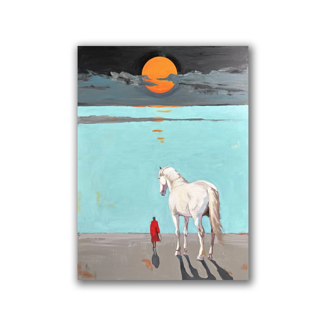 【一人一马一世界】“75×100” No.1128/原创 丙烯手工装饰画