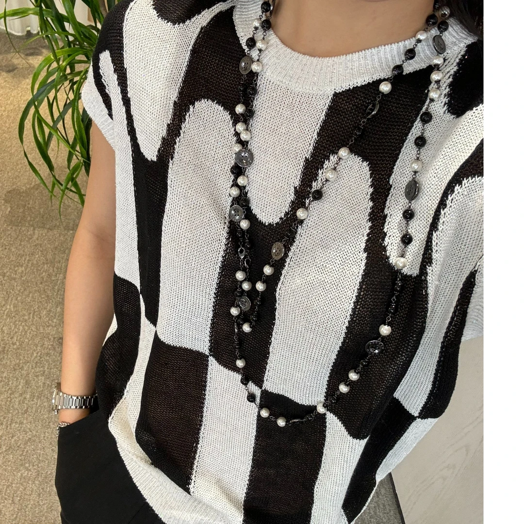 GIRDEAR/哥弟夏季简约时尚 ins风设计感休闲圆领针织T恤138045