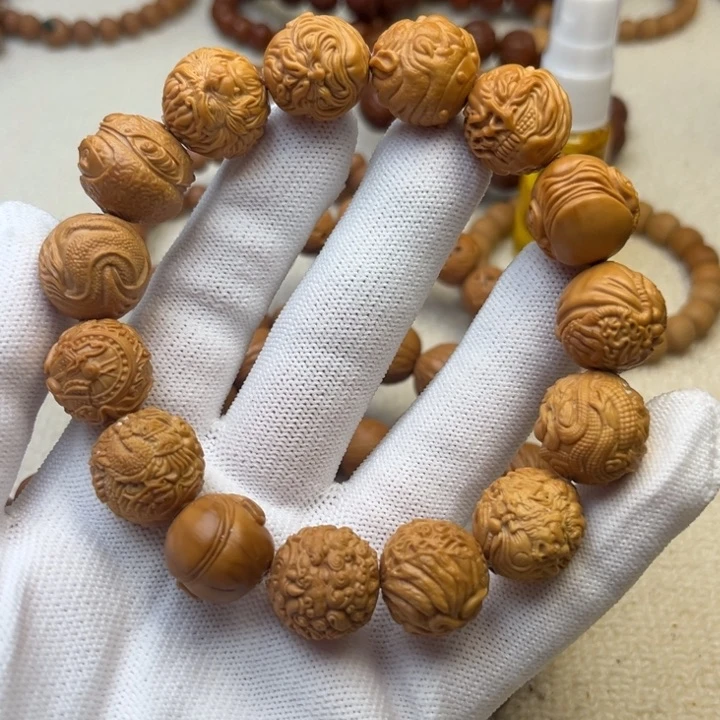 手串猴头核桃晚***.瑕疵单颗随机发，不退不换