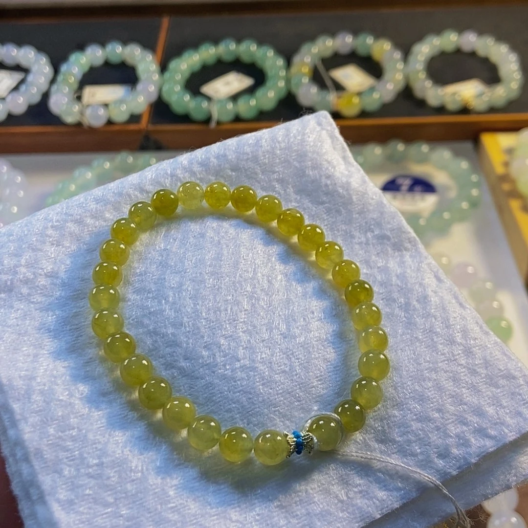 定制翡翠未镶嵌翡翠手串卡6+