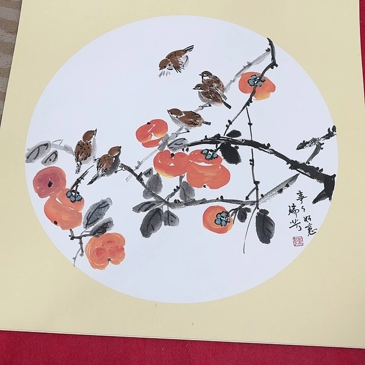 国画花鸟的翅膀和翅膀是一样长在