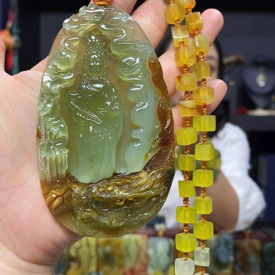 未镶嵌岫玉挂件吊坠