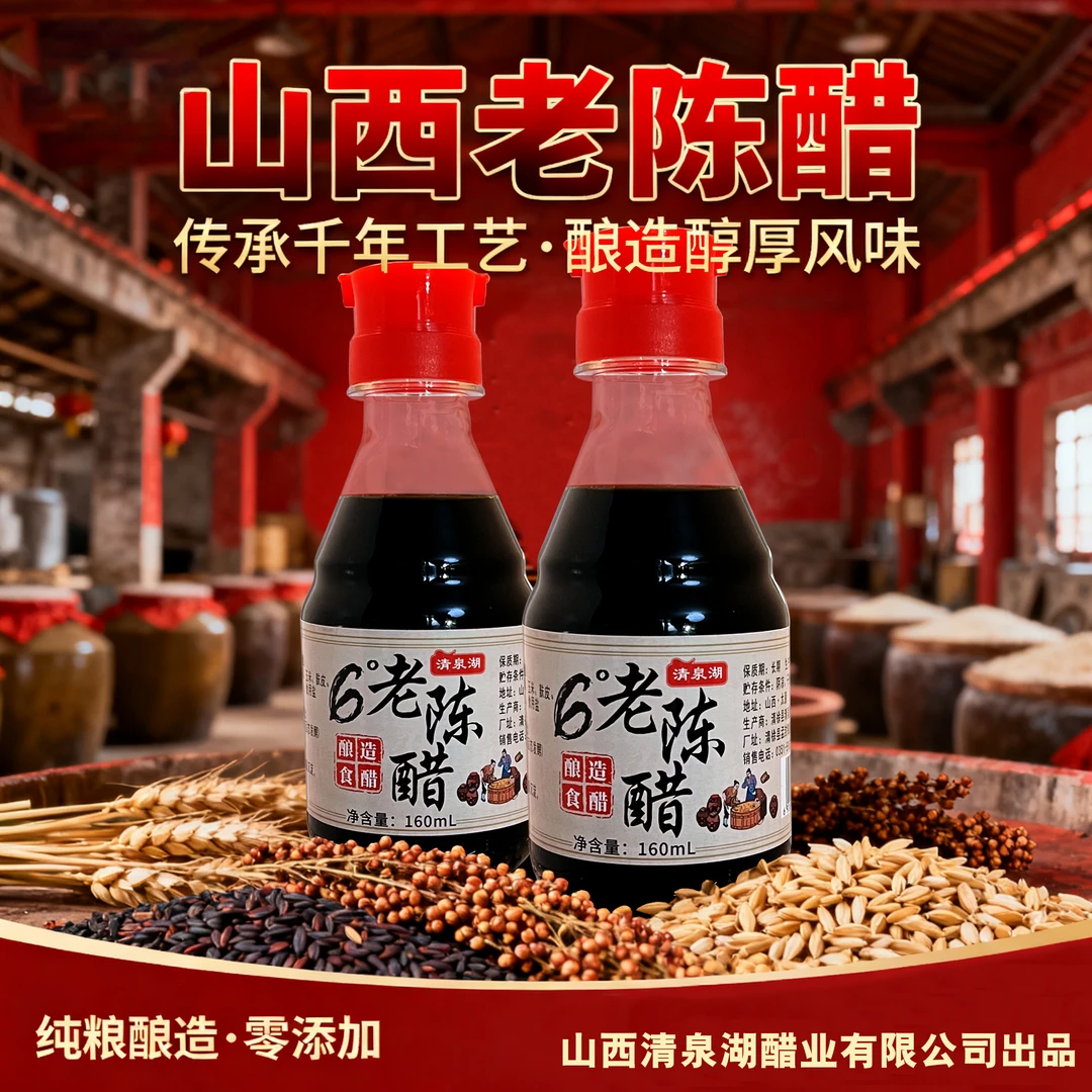 【6度餐桌醋2瓶】天然纯粮古法工艺酿造正宗原浆手工老陈醋