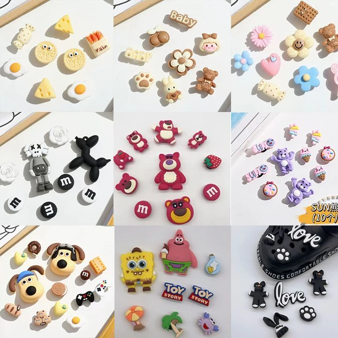鞋花网红洞洞卡通立体鞋扣配饰可拆卸装饰diy拖鞋配件卡扣可爱