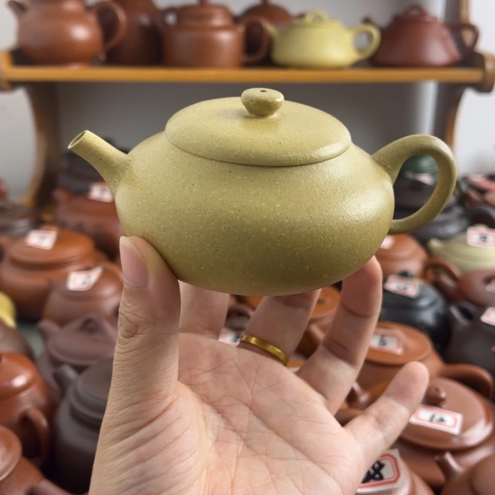 茶壶紫砂140cc本绿半手微瑕