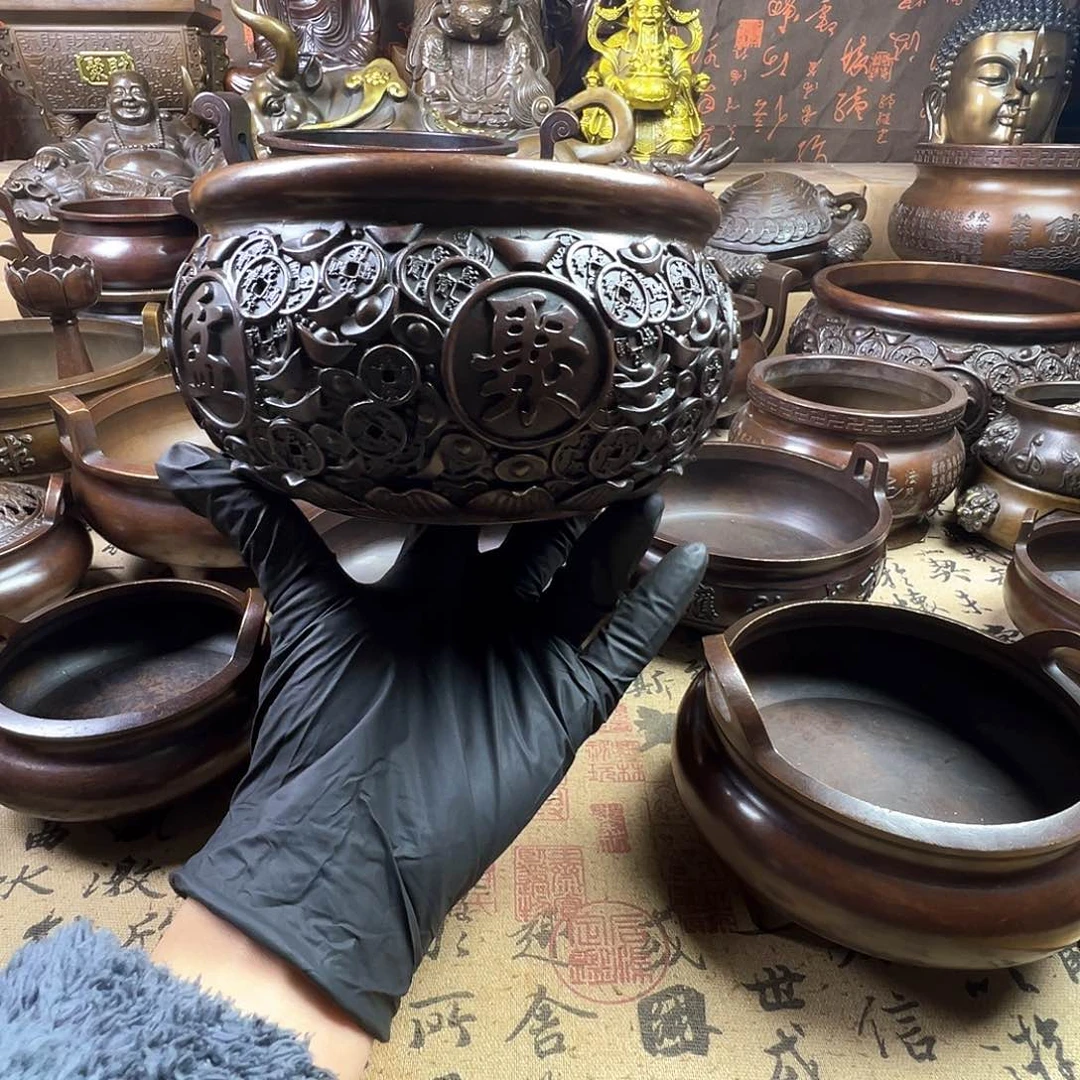 香炉 家用供香炉 风水摆件 聚宝盆 家居摆件