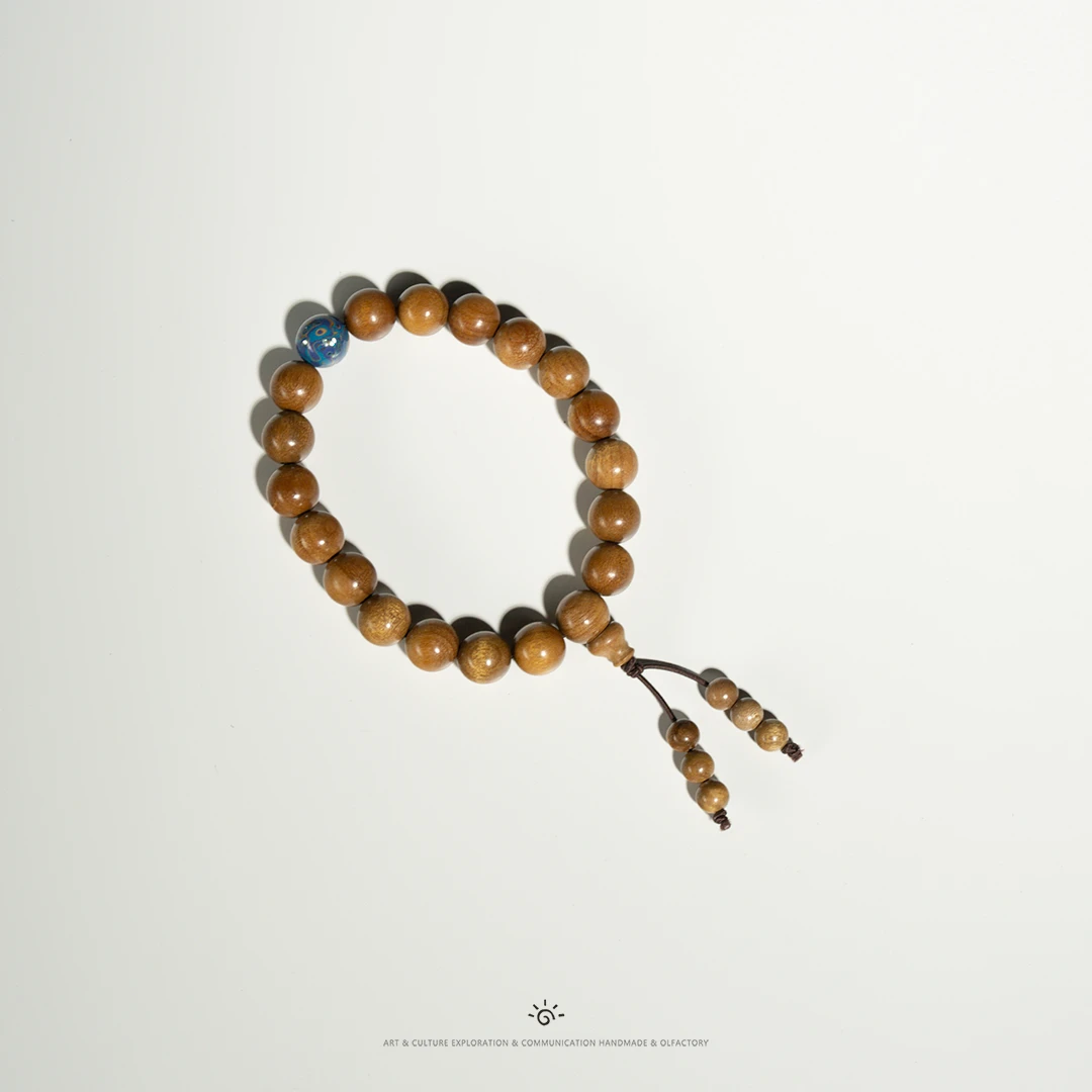 【王府10mm】金丝楠木单圈木质文玩犀皮漆手串