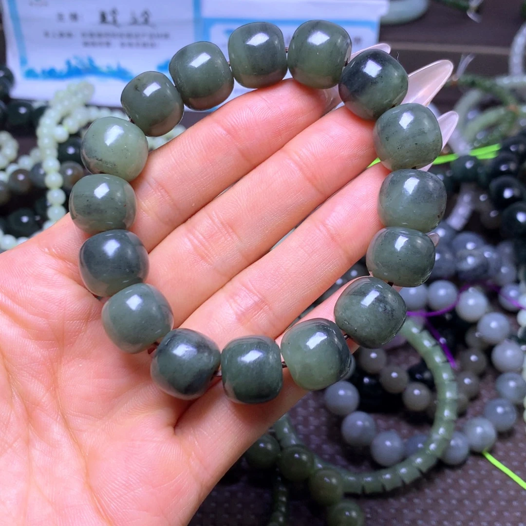 和田玉未镶嵌手串卡14