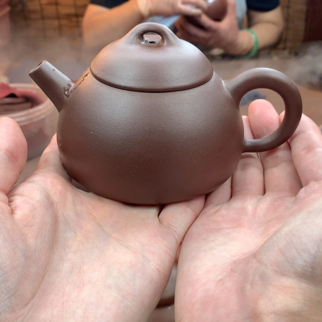 苏***青紫砂茶壶半瓢 紫泥 230cc 周宜君