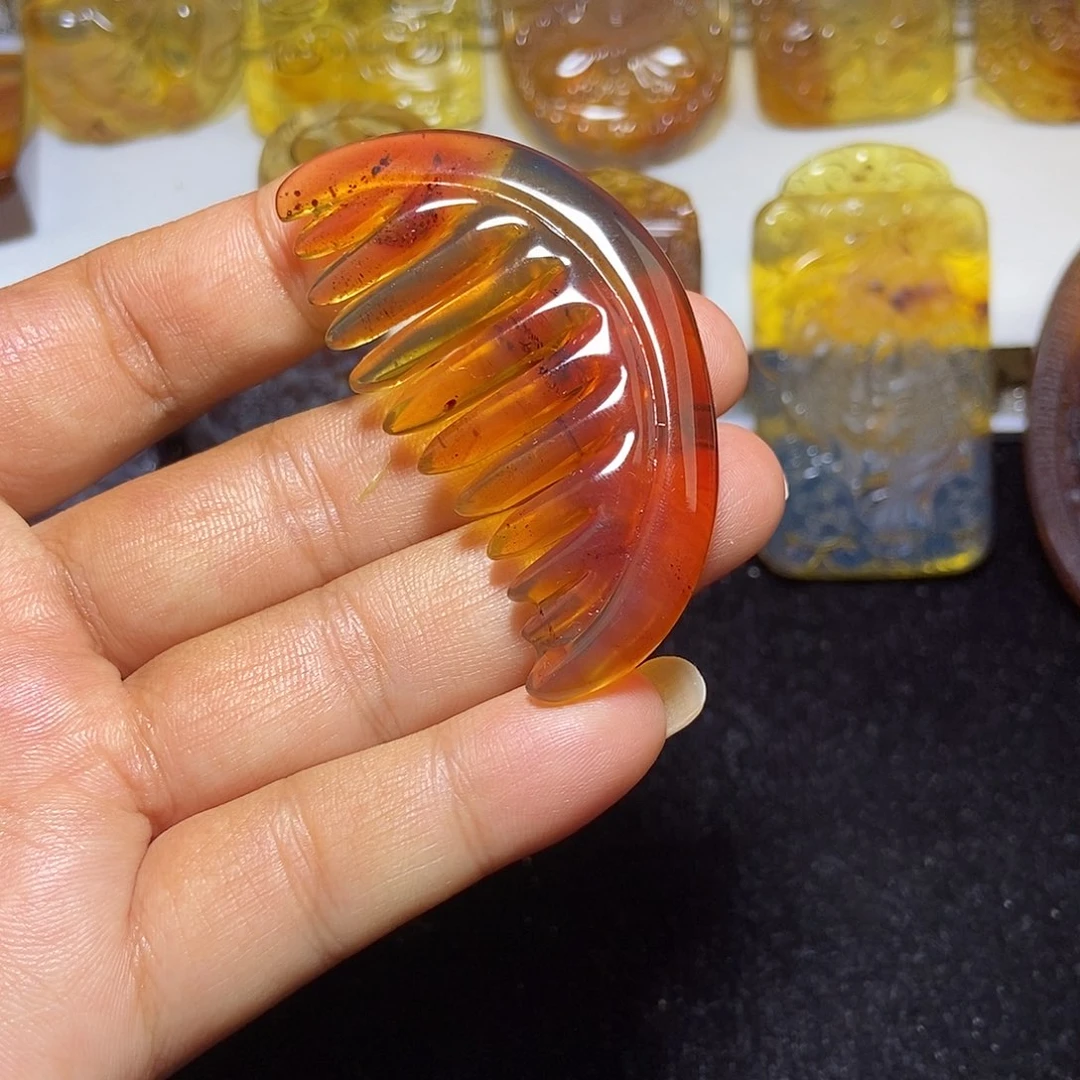琥珀未镶嵌颈饰缅甸天然琥珀吊坠