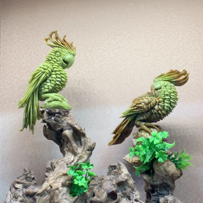 【闪购商品】蛇纹石玉未镶嵌摆件覆膜