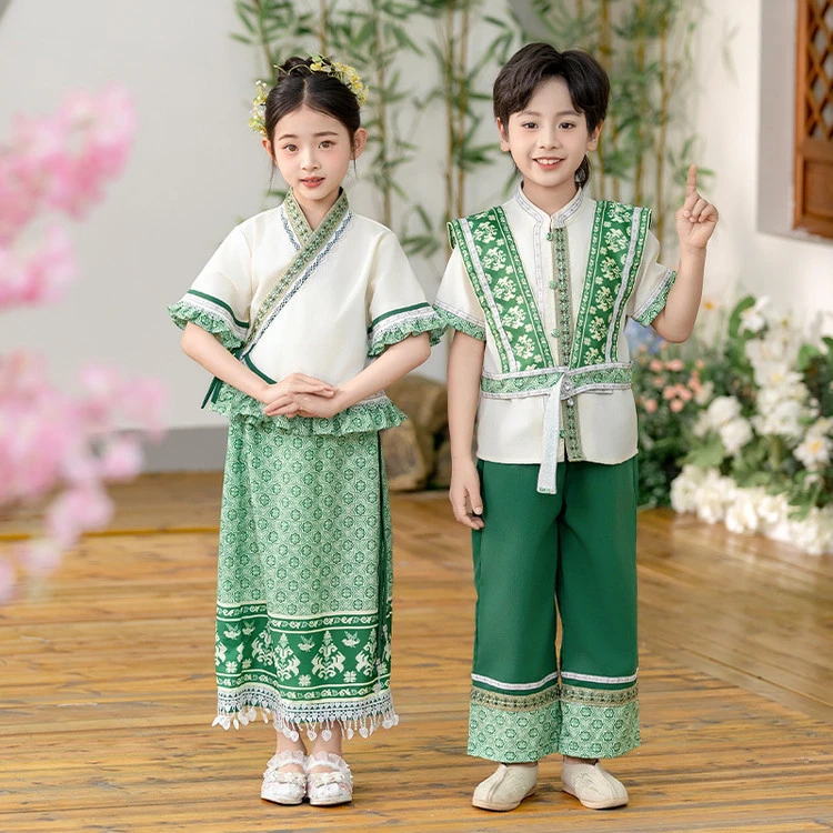 傣族服装儿童夏新款云南西双版纳泼水节泰国衣服幼儿园六一舞蹈服