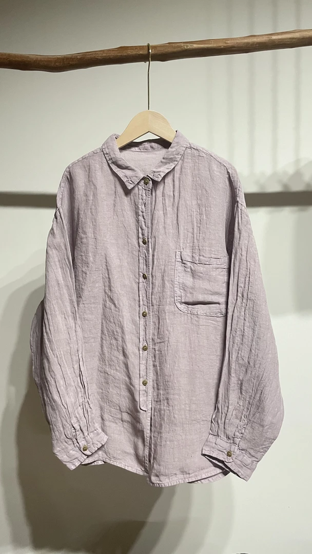 唐不染-蝉静62500 汉麻衬衫老钱风夏季文艺复古舒适透气宽松禅意