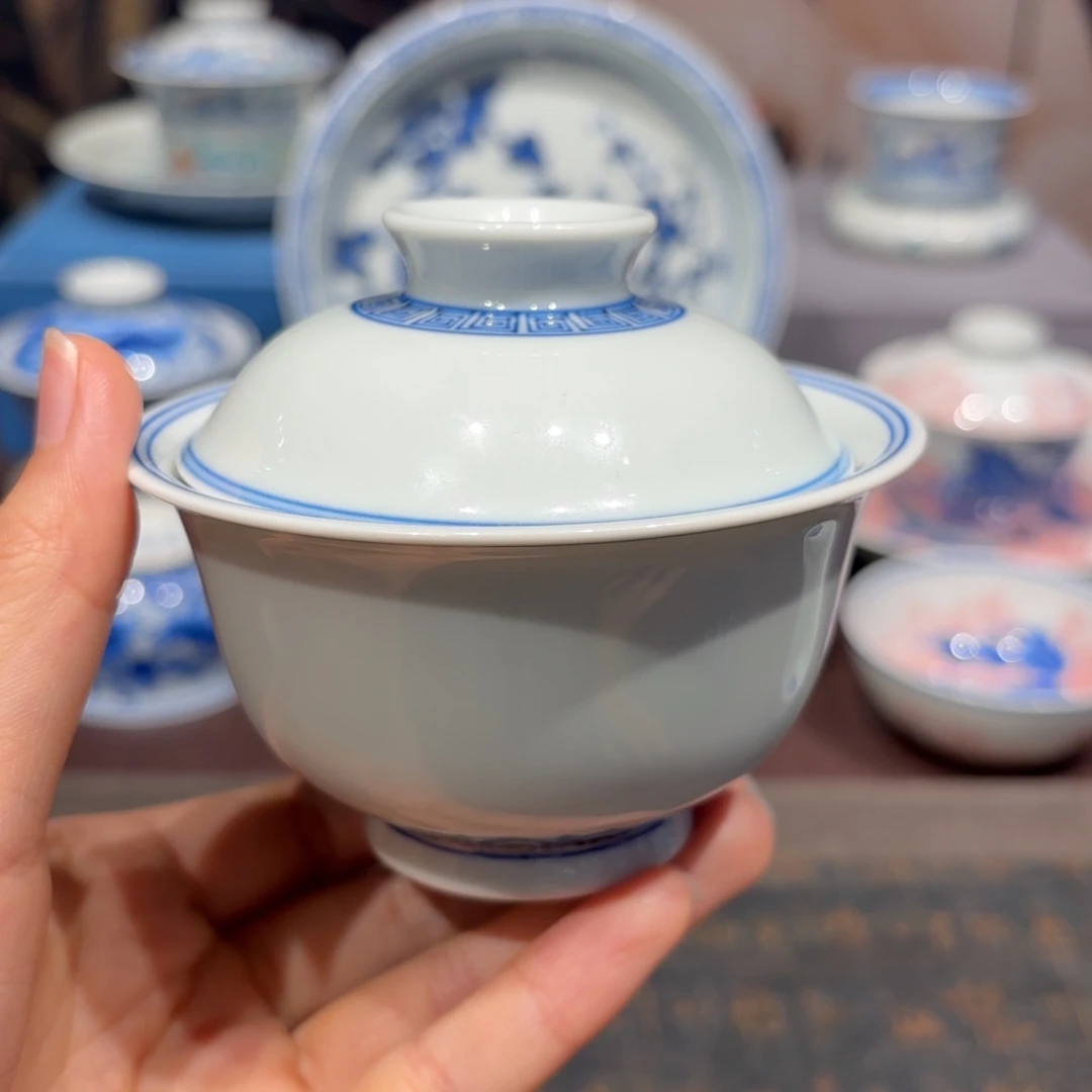 瓷片手工手绘陶瓷茶具
