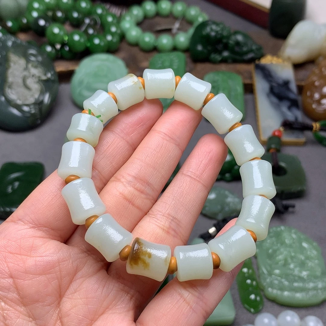 和田玉手串未镶嵌