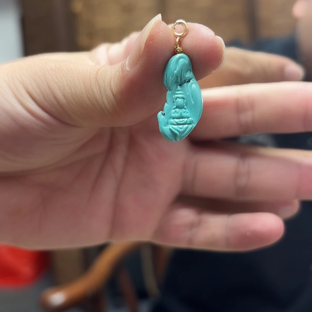 绿松石未镶嵌雕刻1.71g