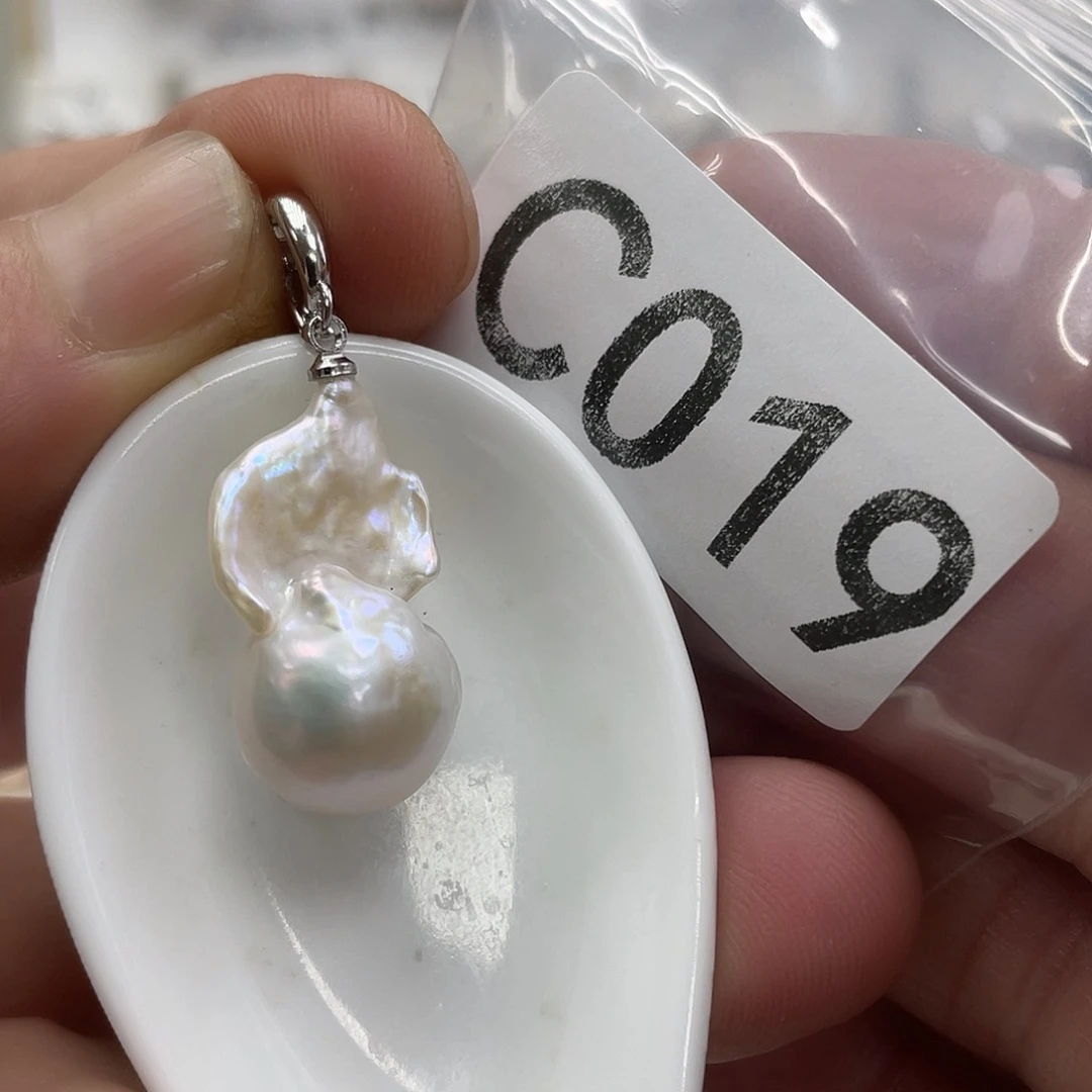 淡水珍珠颈饰银S925镶嵌