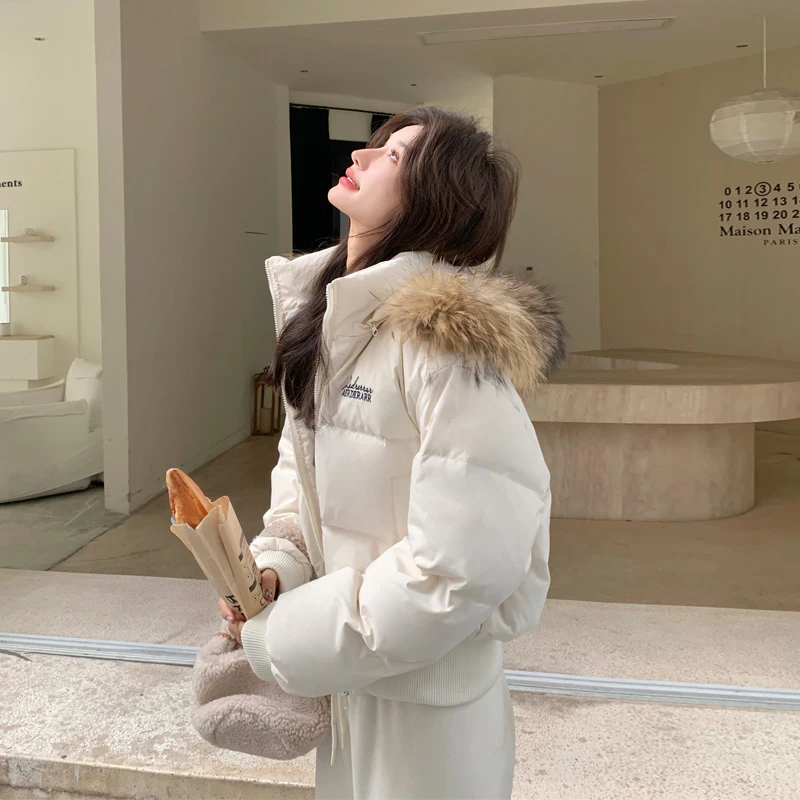 小个子短款韩版羽绒服2025冬季新款休闲百搭ins学院风加厚面包服