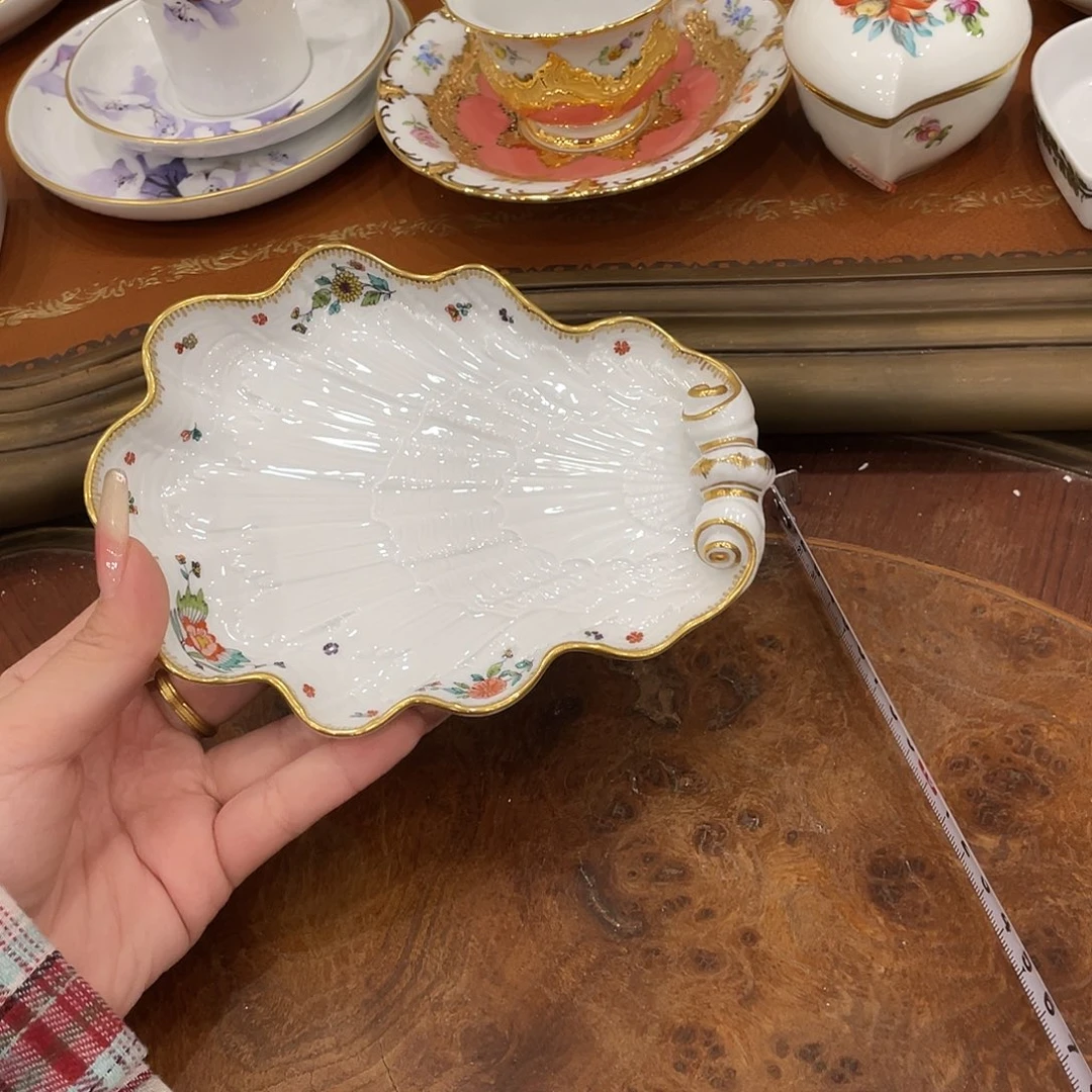 瓷片中古一等叶子碟