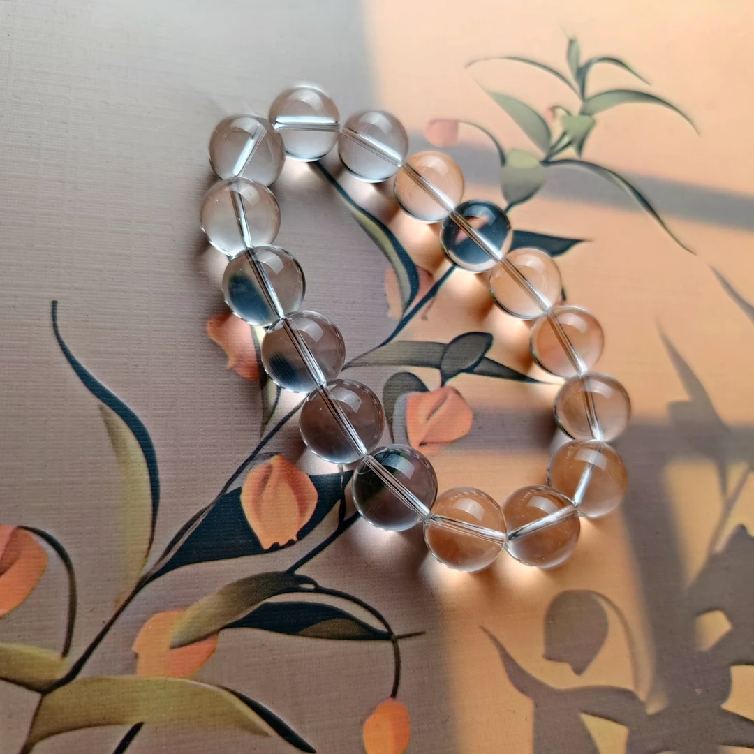 【X专属】印度喜马拉雅双A白水手串纯净体手链情侣礼物纪念单圈