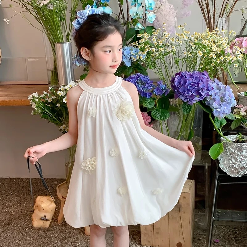儿童夏季新款潮牌高货网红洋气百搭时尚儿童连衣裙 LY0211