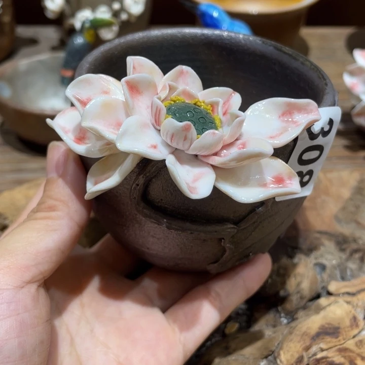 手工制作陶瓷茶具茶杯青蛙