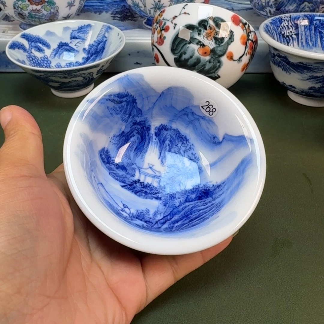 陶瓷景德镇纯水绘茶具圆圆268