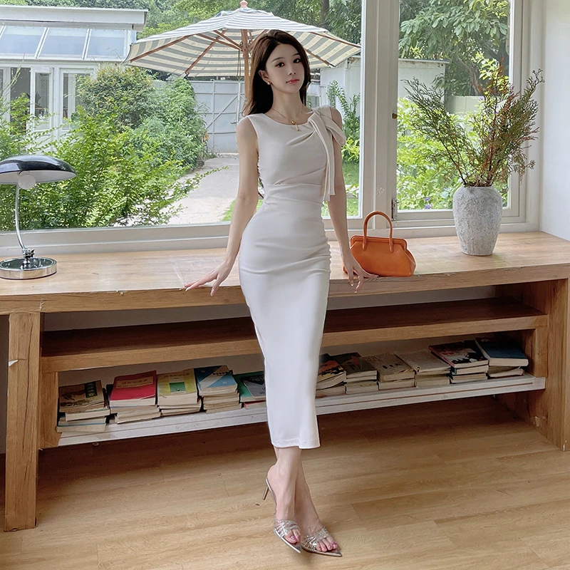 法式小香风无袖背心裙女夏季气质高级感连衣裙显瘦气质减龄包臀裙