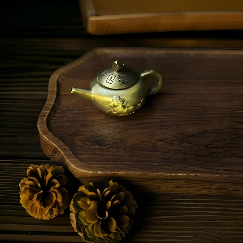 创意复古做旧摆件-铜色把把壶