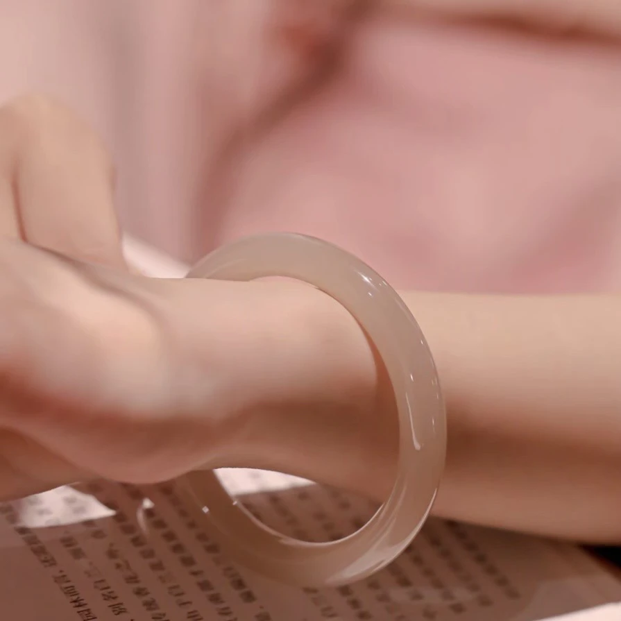 【爆油正色藕粉玉】原料直切 温柔百搭新中式风格多样性发一只