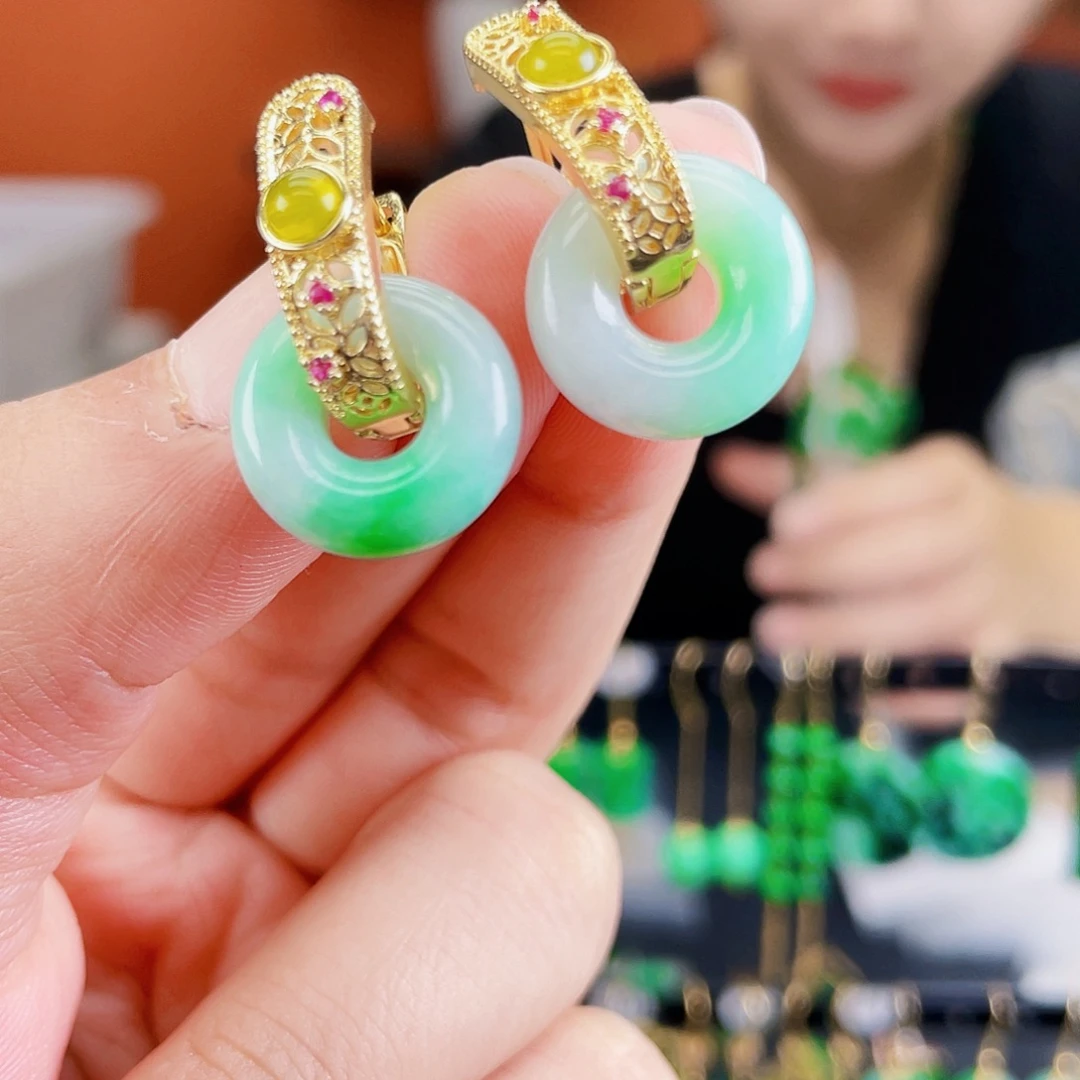 未镶嵌翡翠耳饰饰品
