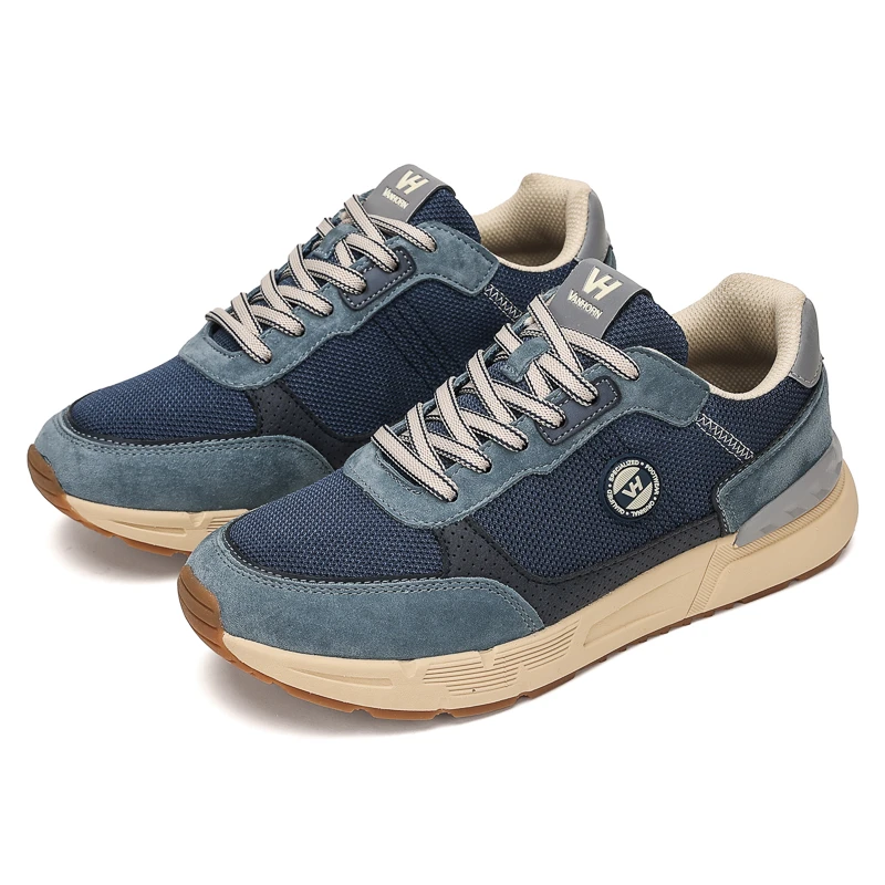 VH秋冬透气真皮男鞋范霍恩复古时尚休闲耐磨百搭低帮轻便运动男鞋