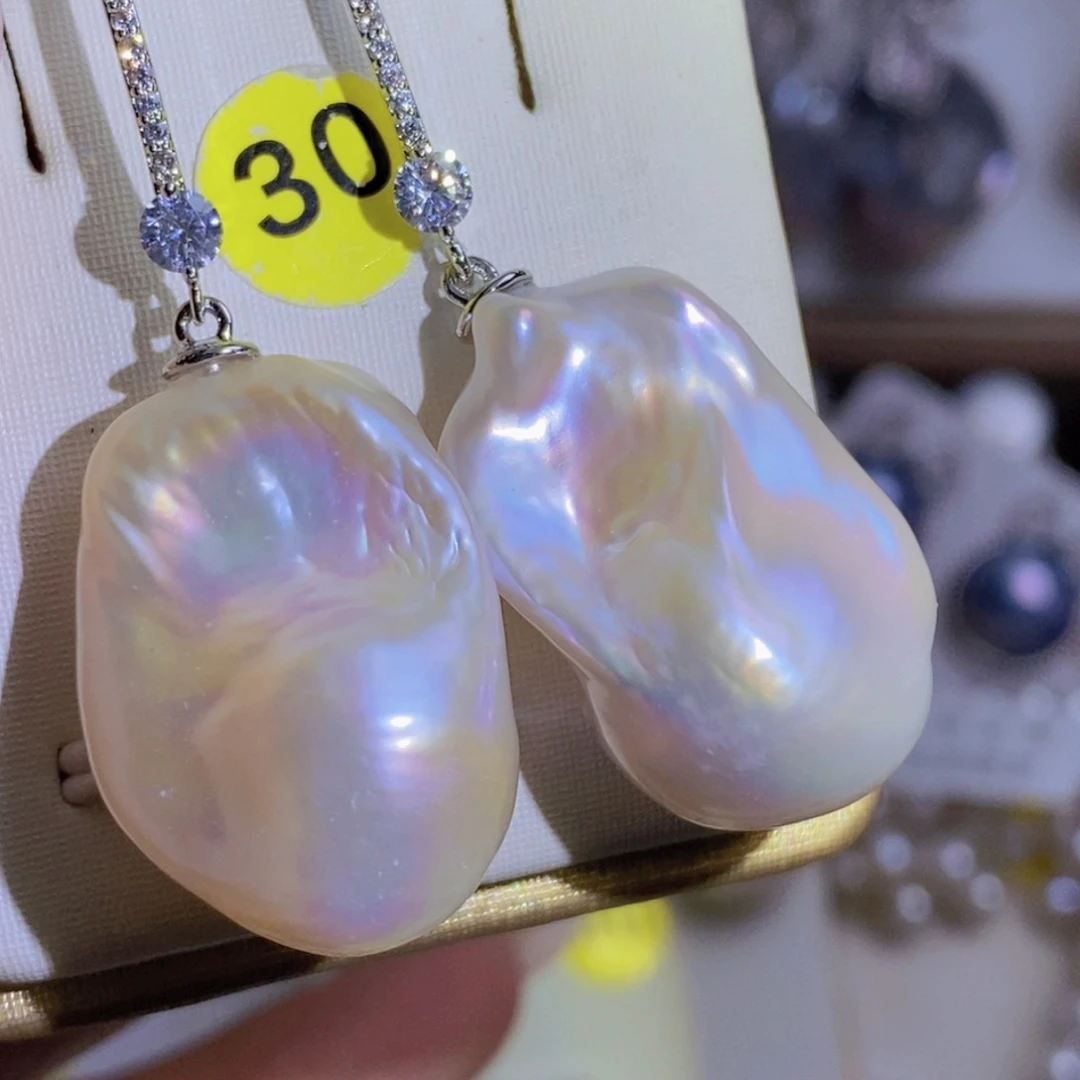 银S925镶嵌天然淡水珍珠淡水珍珠用****0