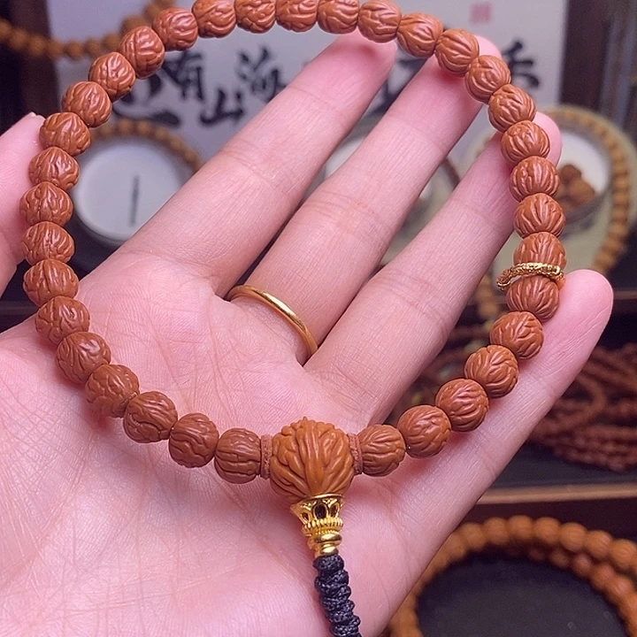 桃核手串龙纹桃核