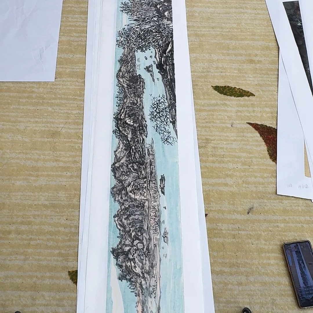 W***t国画小六条山水一张