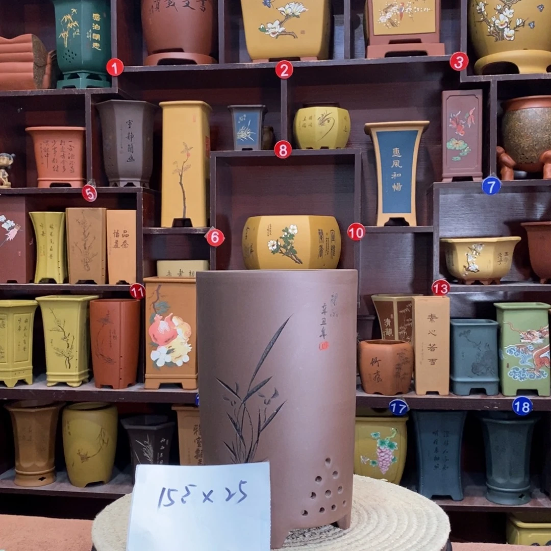 紫砂艺术紫砂花盆
