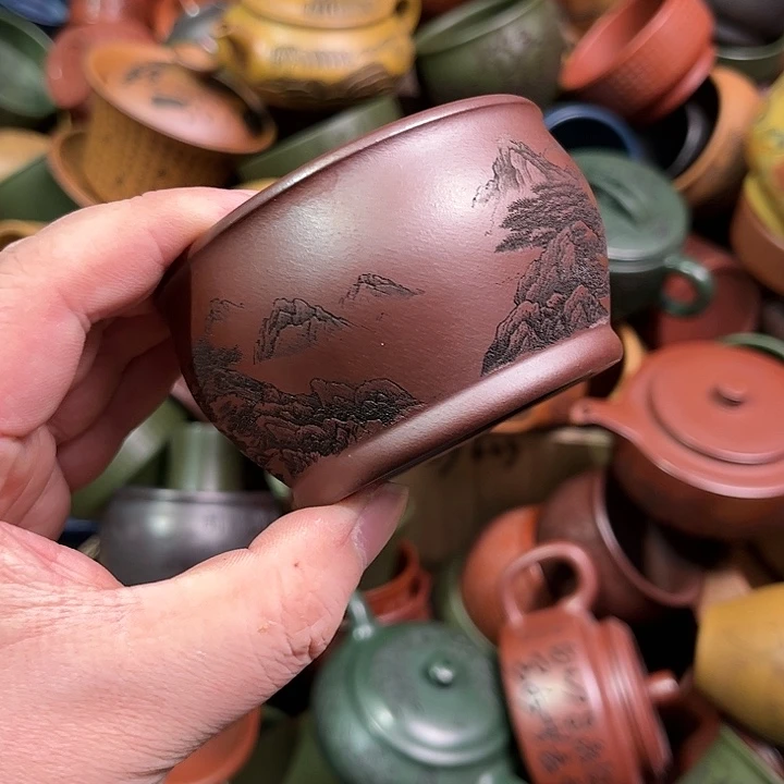 紫砂茶杯全手工紫砂主人杯