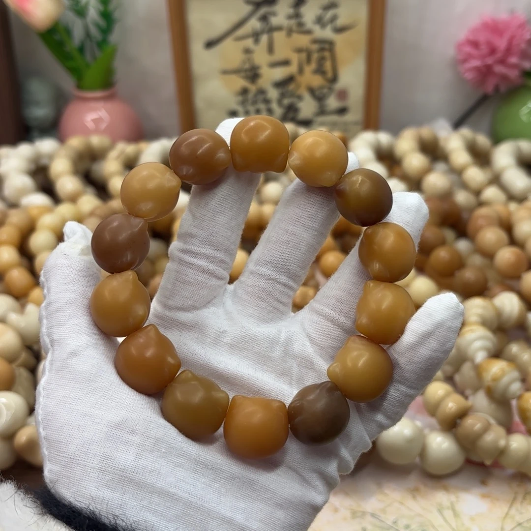 菩提根/象牙果吊坠19干磨瑕疵落地果猫头270